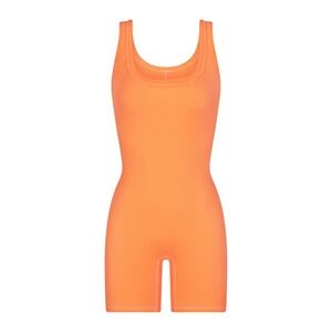 NWOT SKIMS Cotton Rib Onesie-Apricot